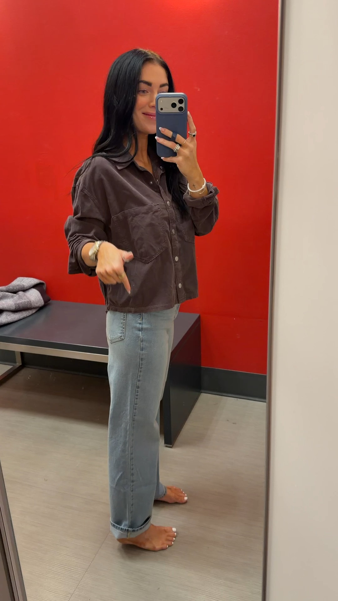 On major sale! Both items are great! Small in the top and ordered the size 2 online in the jeans but wearing a four in the video
