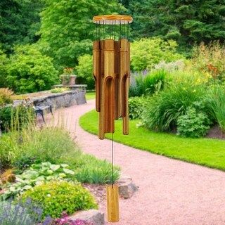 Bamboo Wind Chimes Outdoor,Wooden Wind Chimes with Melody Deep Tone | Bed Bath & Beyond