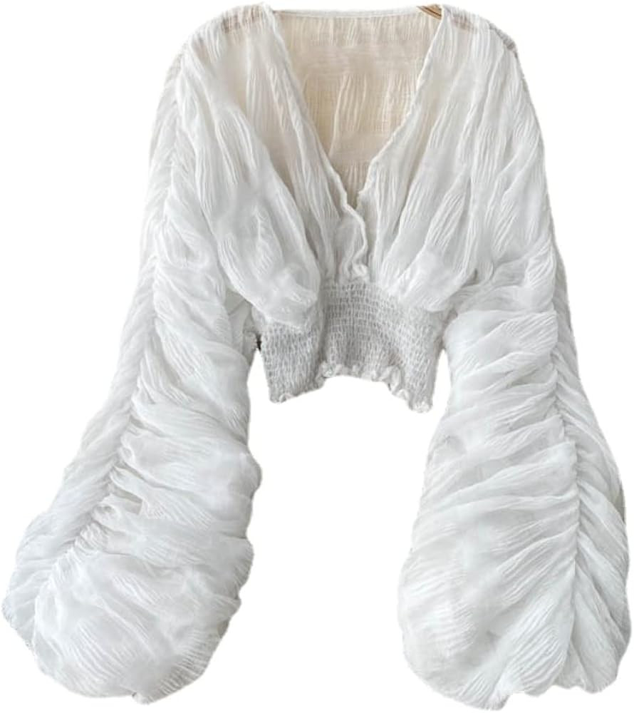 Bell Sleeve Tops for Women Dressy Tops for Evening Wear Lace Blouses for Women | Amazon (US)