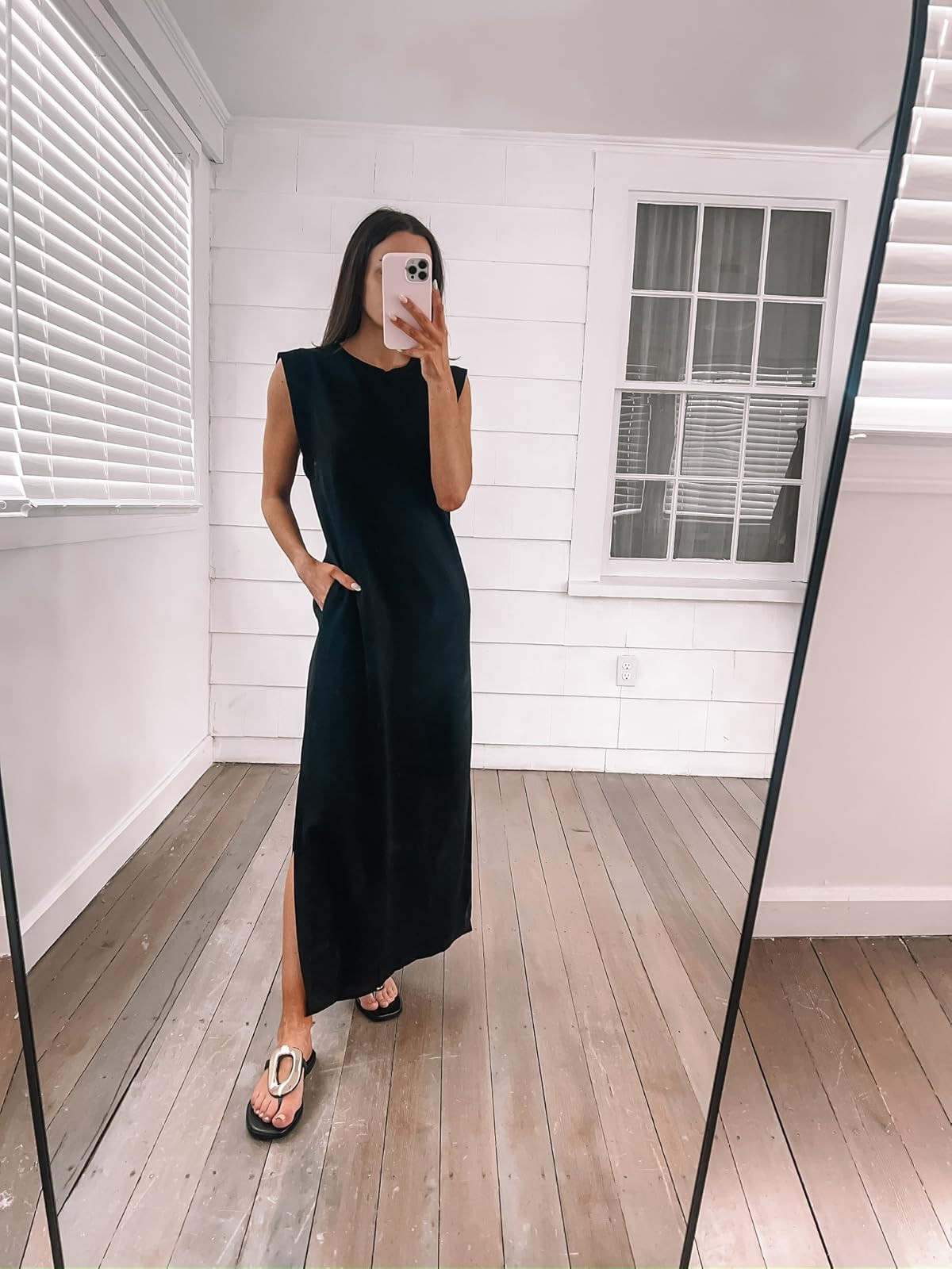 Vacation outfit- t-shirt dress wearing XS, sandals true to size 

 #LTKSeasonal #LTKTravel