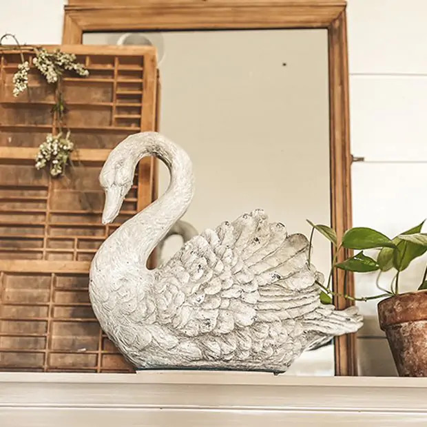 Swan Shaped Planter | Antique Farm House