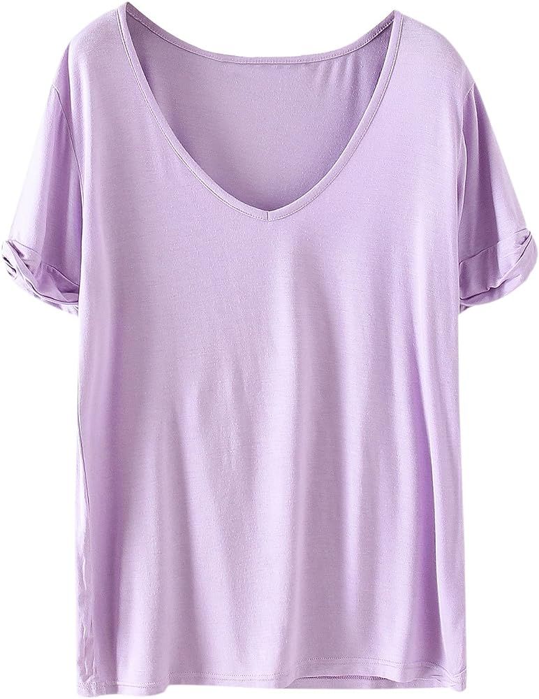 Women's Summer Short Sleeve Loose Casual Tee T-Shirt | Amazon (US)