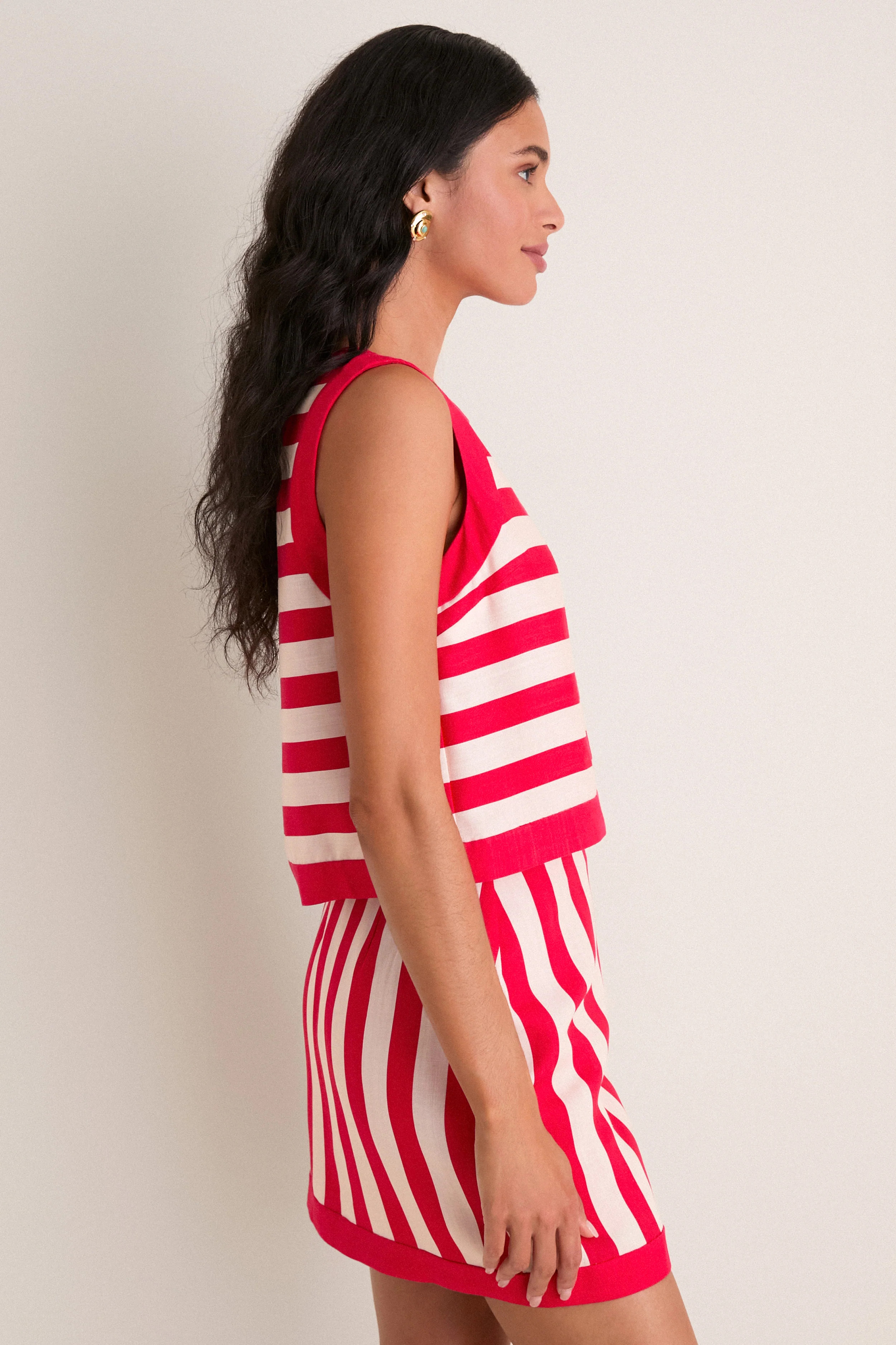 Red & Tan Cabana Stripe Rosemary Tank | Tuckernuck (US)