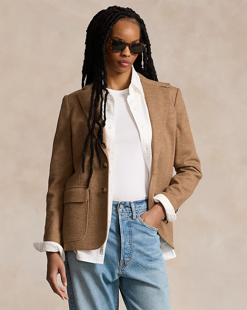 Herringbone Wool-Cotton Blazer | Ralph Lauren (UK)