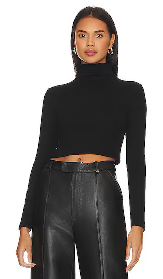 x Emrata Kathryn Turtleneck in True Black | Revolve Clothing (Global)