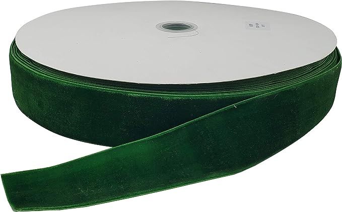 10 Yards Velvet Ribbon Spool(Green, 1 1/2") | Amazon (US)
