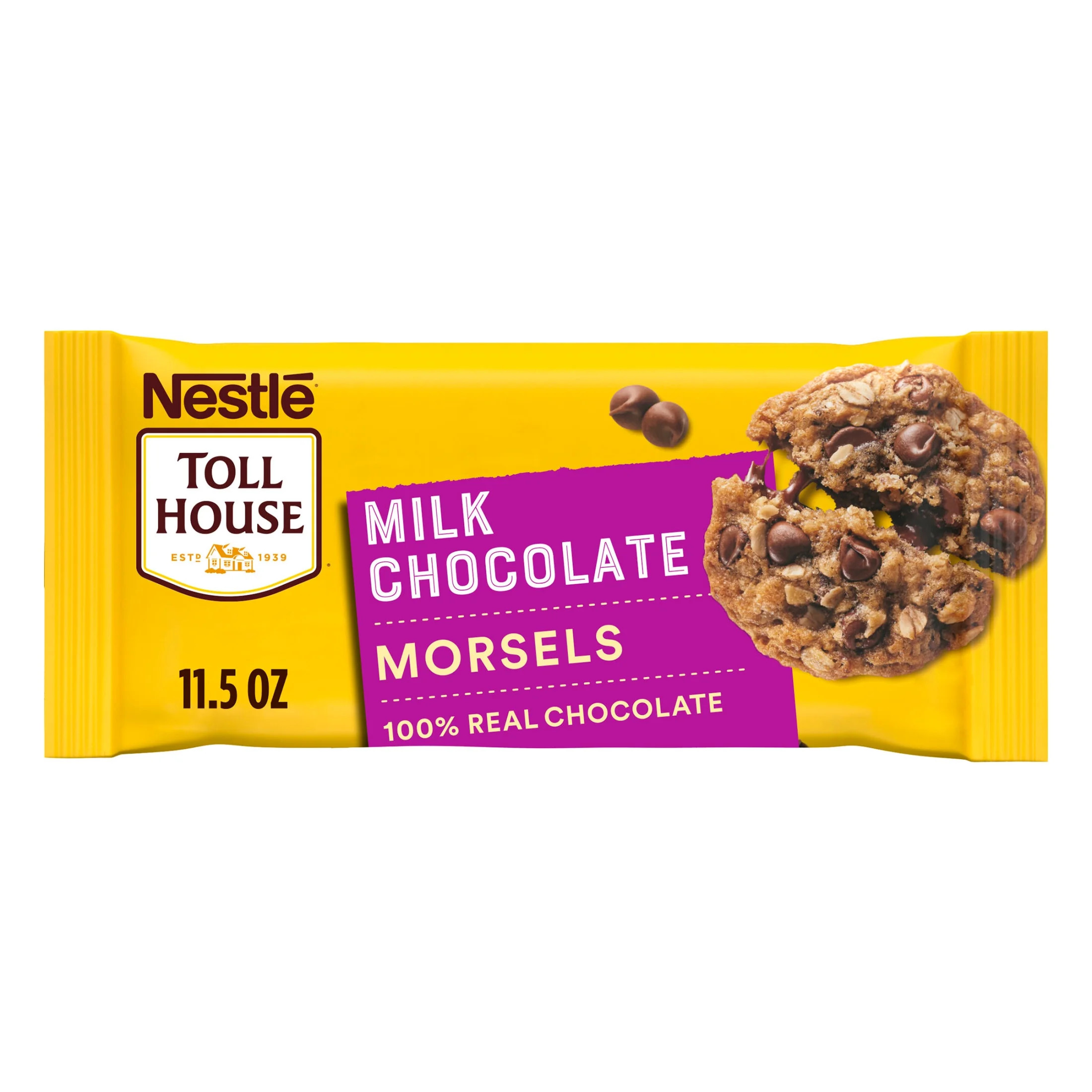 Nestle Toll House Milk Chocolate Regular Baking Chips, Morsels, 11.5 oz Bag | Walmart (US)