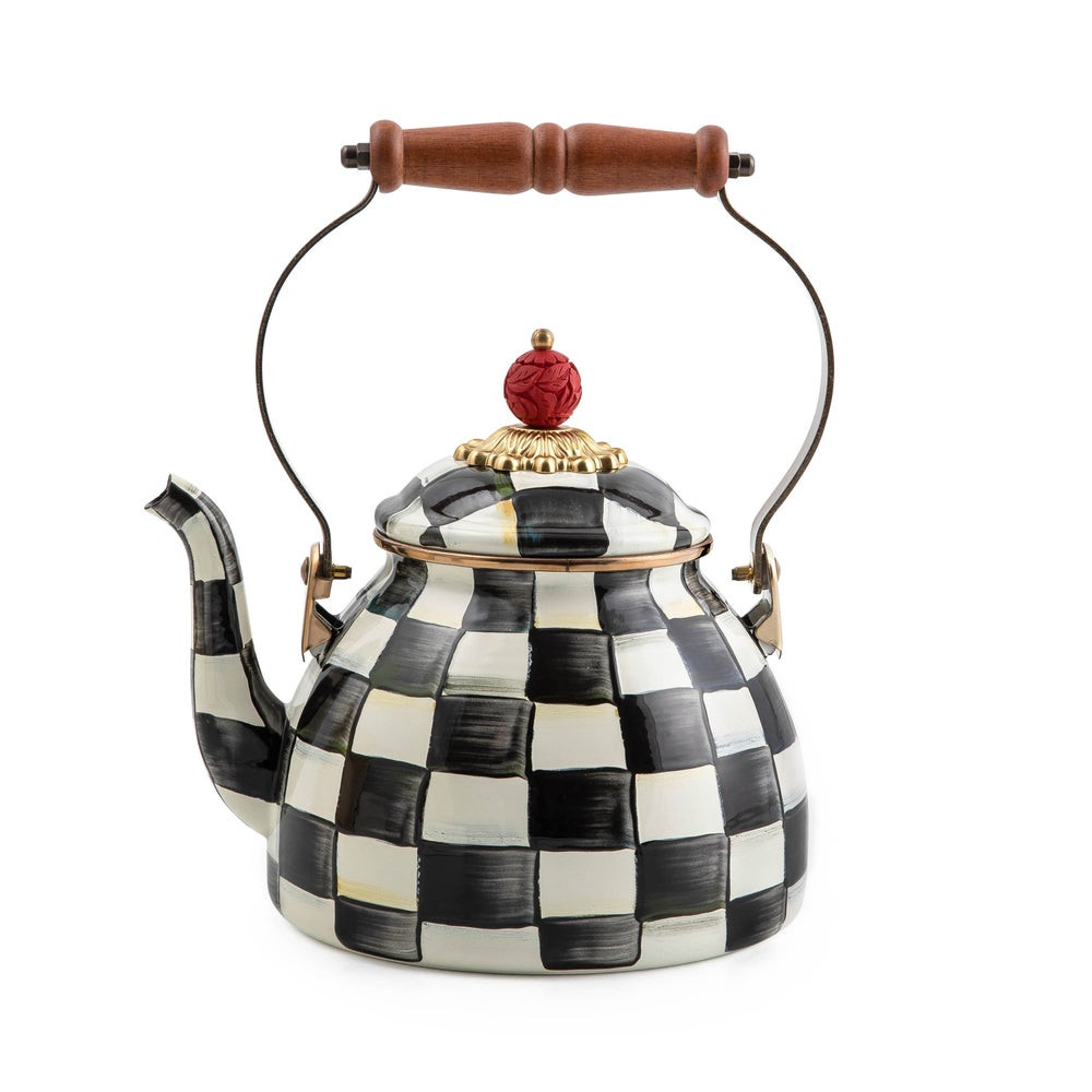 Courtly Check 2 Quart Tea Kettle | MacKenzie-Childs