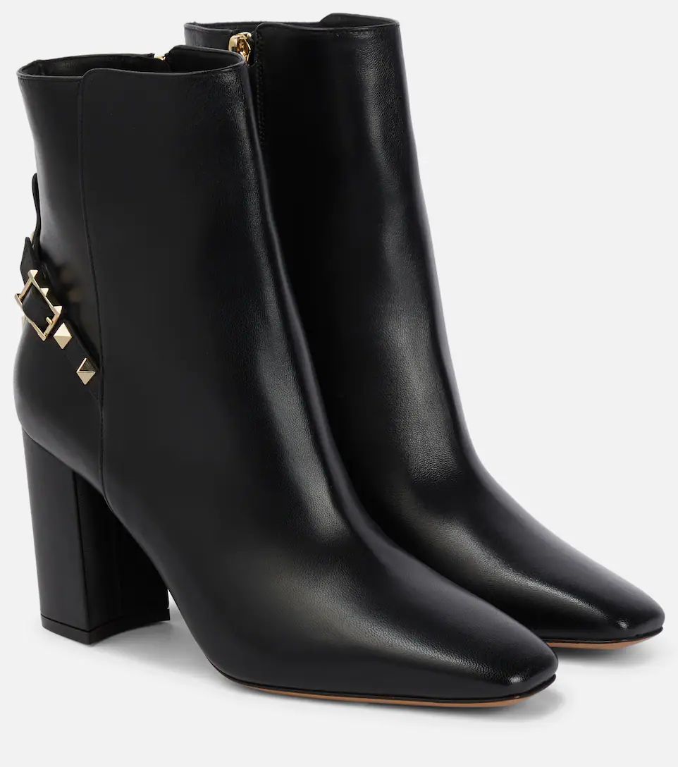 Rockstud leather ankle boots | Mytheresa (US/CA)