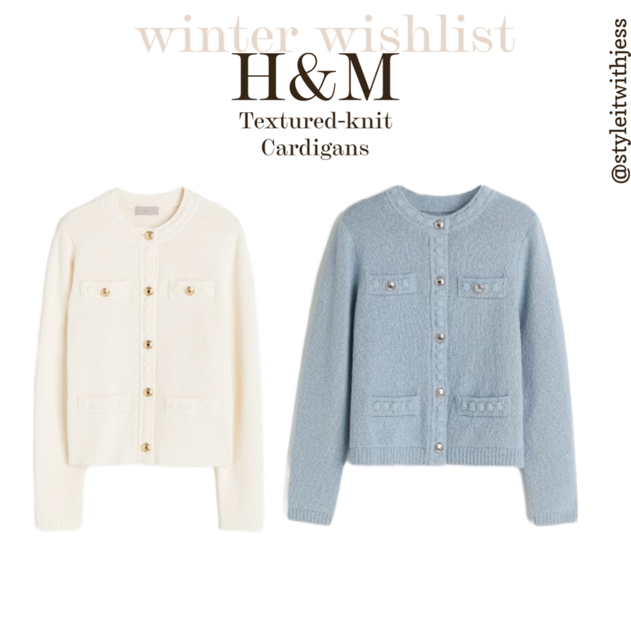 H&M Textured-knit Cardigans 🤍🩵

#LTKstyletip #LTKfindsunder100 #LTKover40