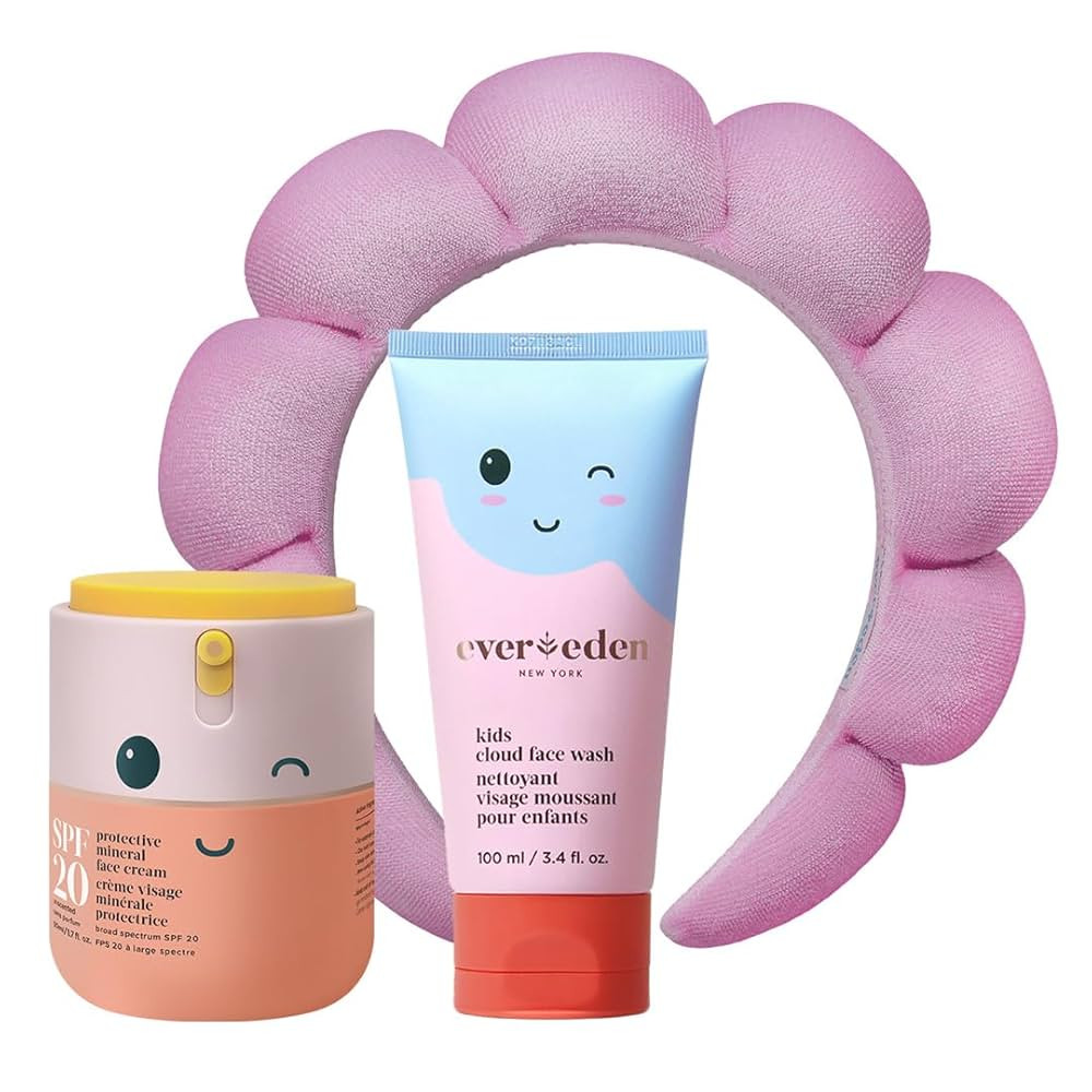 Happy Morning DUO Kids Spa Headband for Girls: Clean & Vegan Skin Care Bundle | Cloud Face Wash +... | Amazon (US)