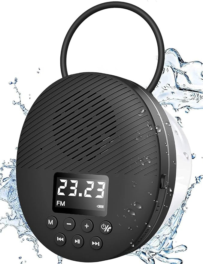 Amazon.com: Shower Radio Speaker with Bluetooth 5.0, AGPTEK Waterproof Wireless Bathroom FM with ... | Amazon (US)