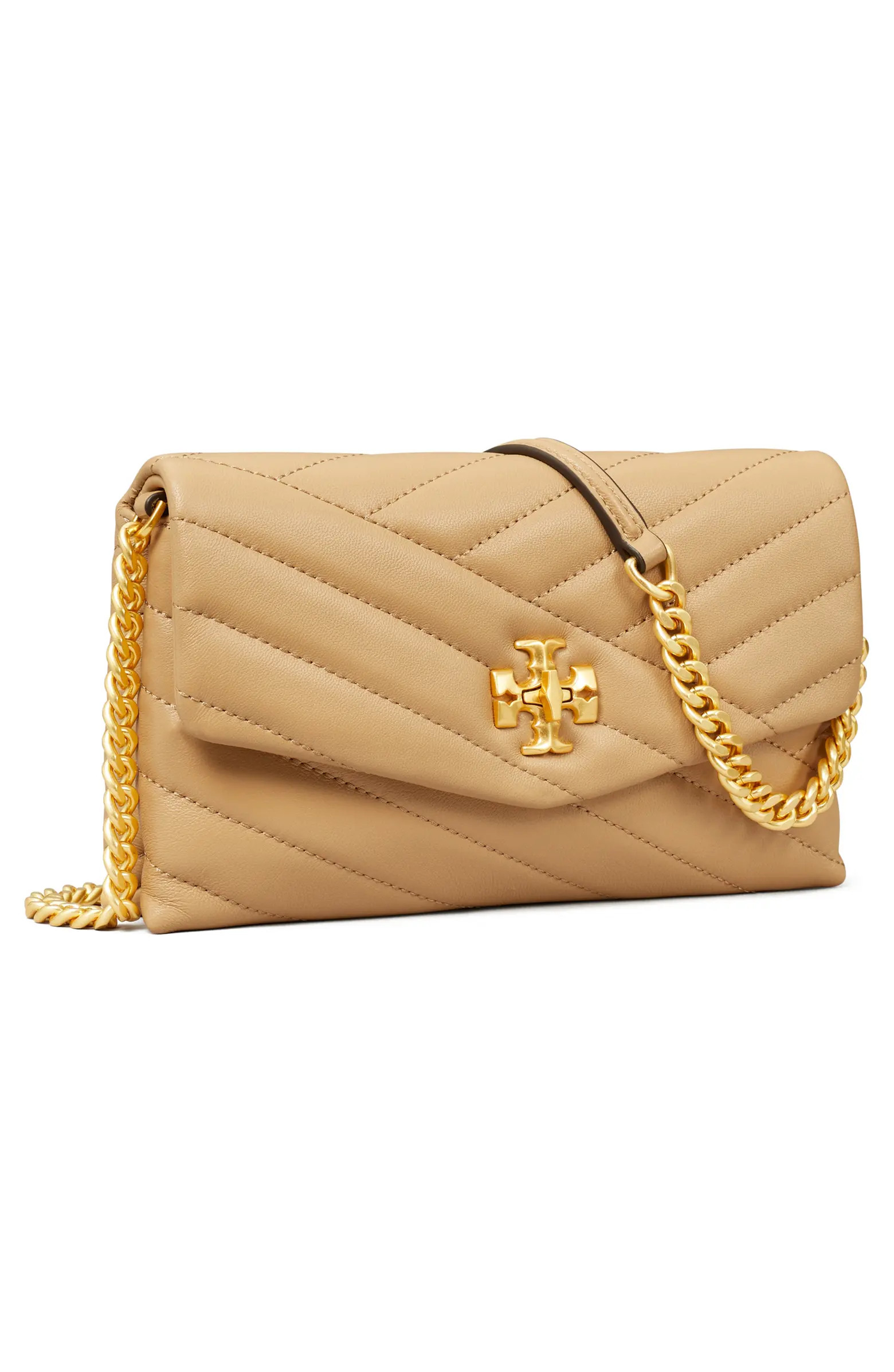 Kira Chevron Quilted Leather Wallet on a Chain | Nordstrom