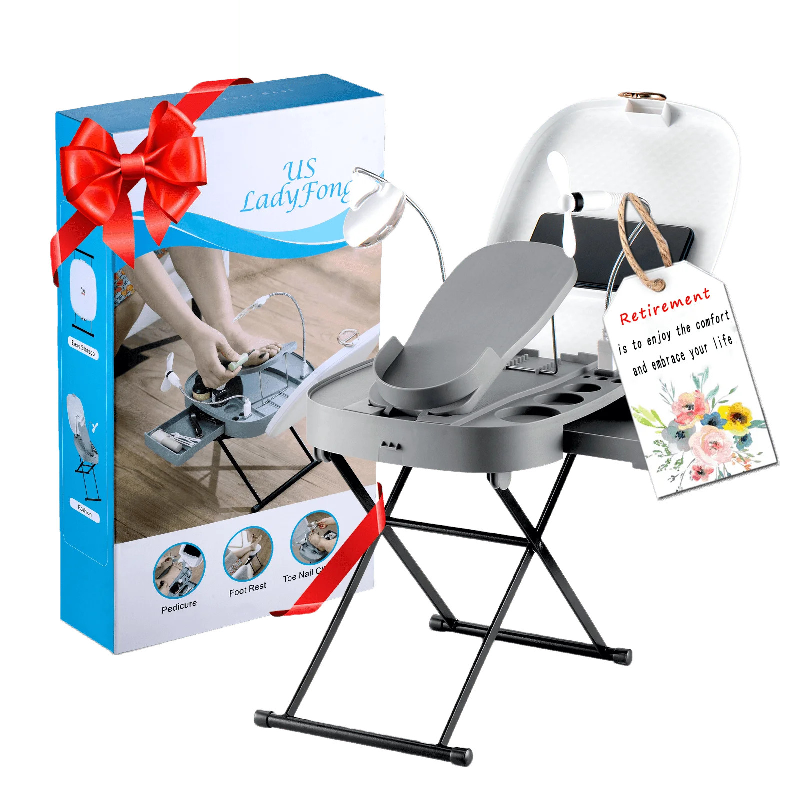 Usladyfong Pedicure Tools for Easy at-Home Pedicures Adjustable Pedicure Foot Rest - Walmart.com | Walmart (US)