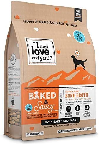 "I and love and you" Baked & Saucy Grain Free Kibble Dry Dog Food with Gravy Coating, Chicken + Swee | Amazon (US)