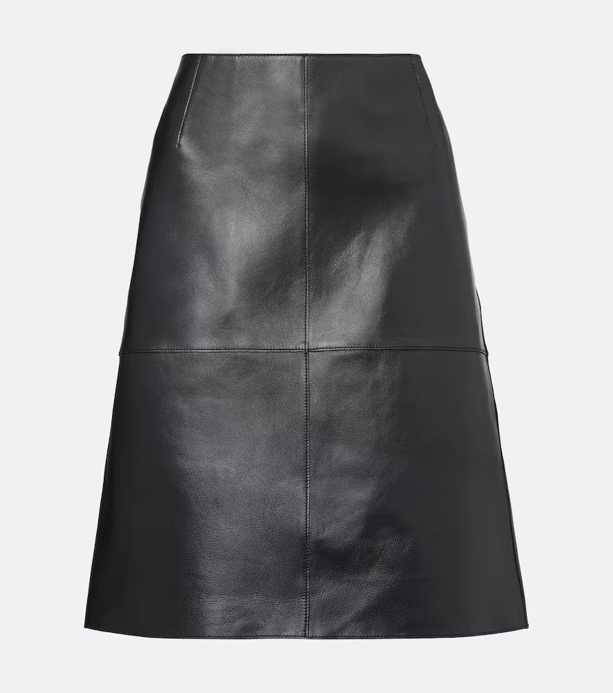 Toteme Paneled leather midi skirt | Mytheresa (US/CA)