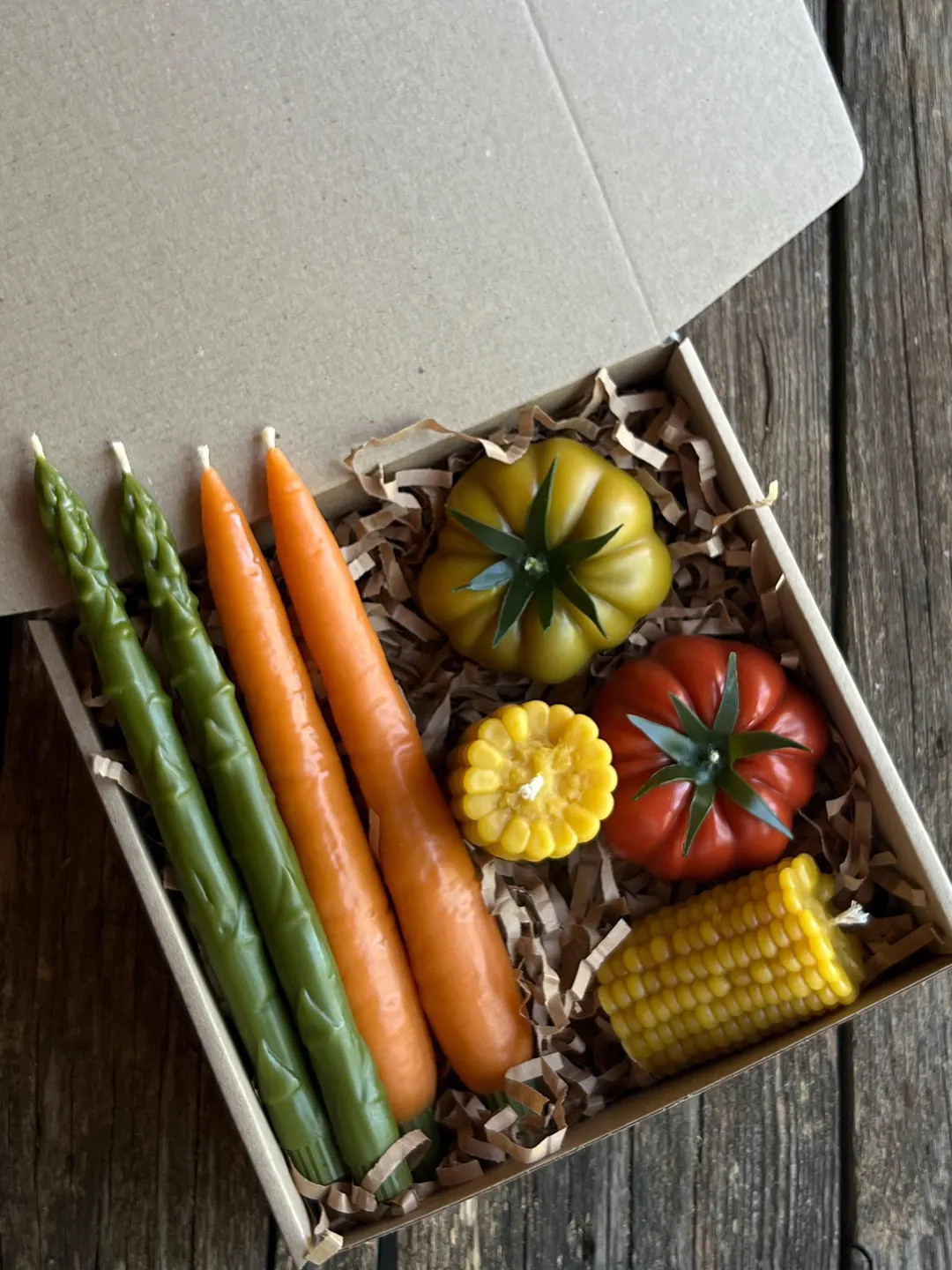 Tomato Corn Carrot Asparagus Candles Set, Food Beeswax Candles,real Vegetables Candles, Table Cen... | Etsy (US)