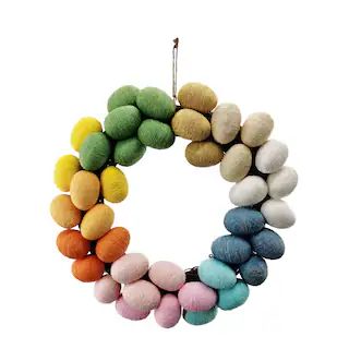 15" Multicolor Paper Easter Egg Wall Wreath by Ashland® | Michaels Stores