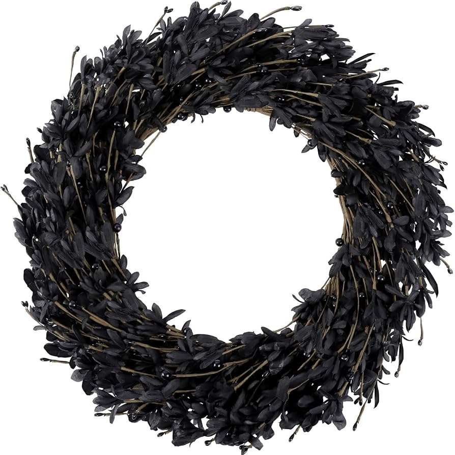 Ureymx 20'' Artificial Forsythia Wreath Spring Summer Fall Winter Wreaths for Front Door with Ber... | Amazon (US)