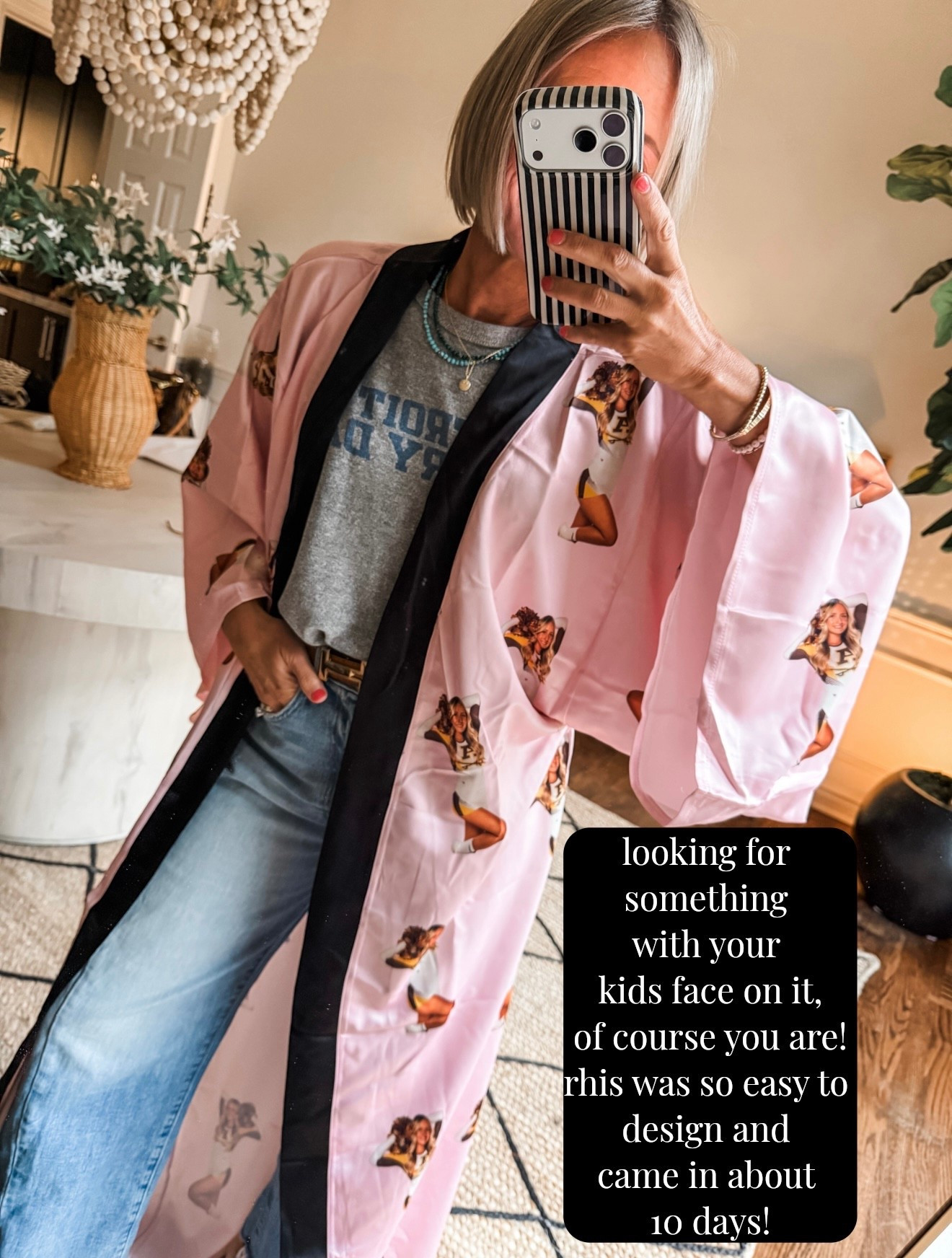 Celebrate your grad with this personalized kimono!  Would also be adorable for a bachelorette party, or surprise bday!
Super easy to design and ships in about 10 days!

#LTKmomlife #LTKKids