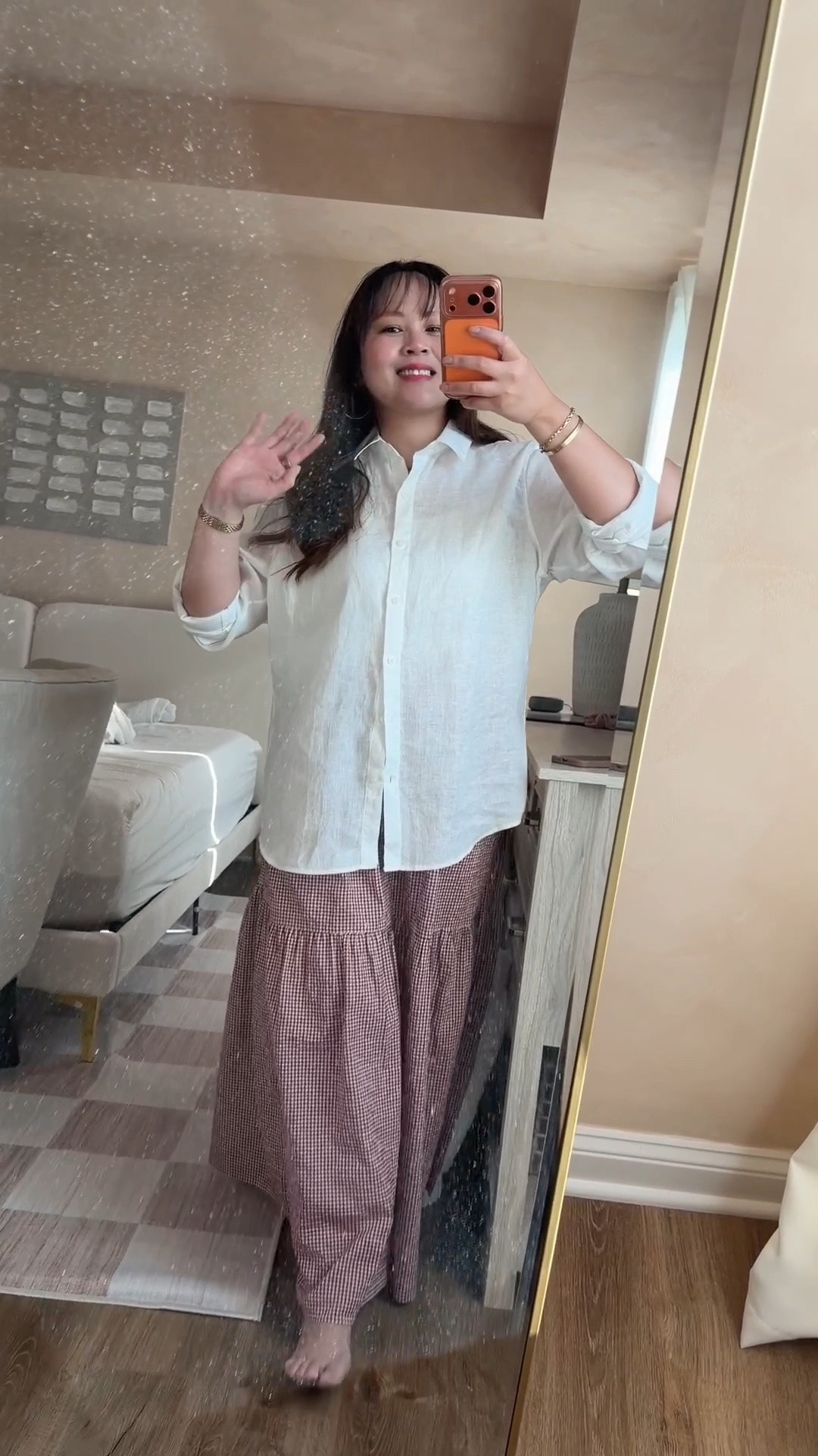 OOTD. Sunday’s clothes. Oversized linen polo and skirt

#LTKootd #LTKOver40