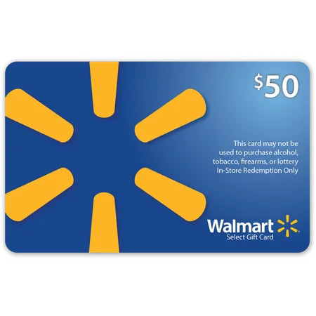 Charitable $50 Walmart Gift Card (Alcohol/Tobacco/Lottery/Firearms Prohibited) | Walmart (US)
