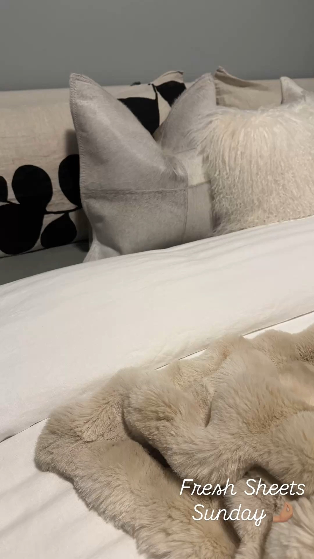 Fresh Sheets Sunday. 🧺 Added some sage green hemp sheets, linen duvet & shams + more texture with the hide decor pillows. So cozy and warm but fresh to March. 🍀

#LTKSpringSale #LTKdayinmylife #LTKHome