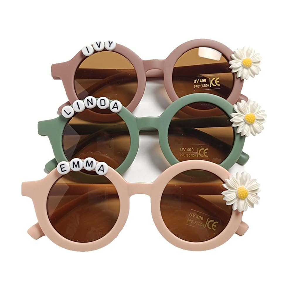 Custom Sunglasses for Kids,Personalized Name Sunglasses with Daisy for Toddler Girl Gifts | Amazon (US)