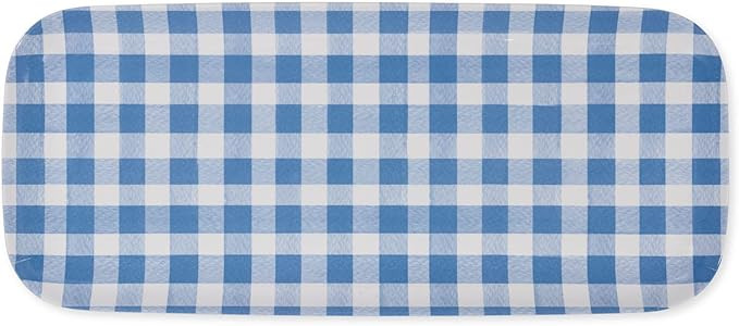 Amazon.com | UPware Gingham Red Melamine Serving Tray, 15 x 6.5 Inch Rectangular Serving Platter,... | Amazon (US)