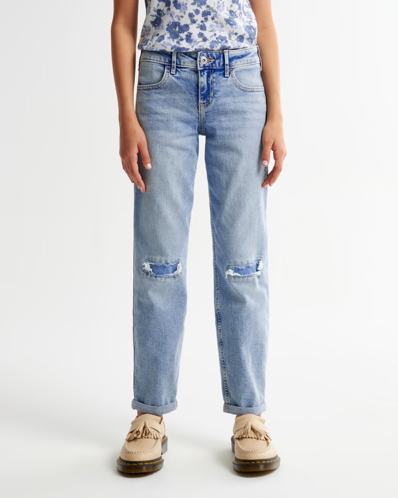 mid rise boyfriend jeans | Abercrombie & Fitch (US)