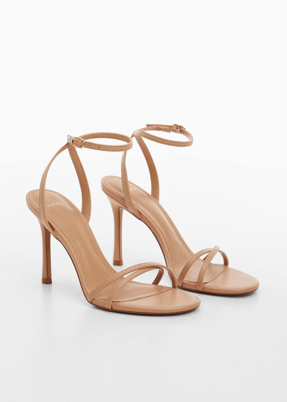 Strappy heeled sandals -  Women | Mango USA | MANGO (US)