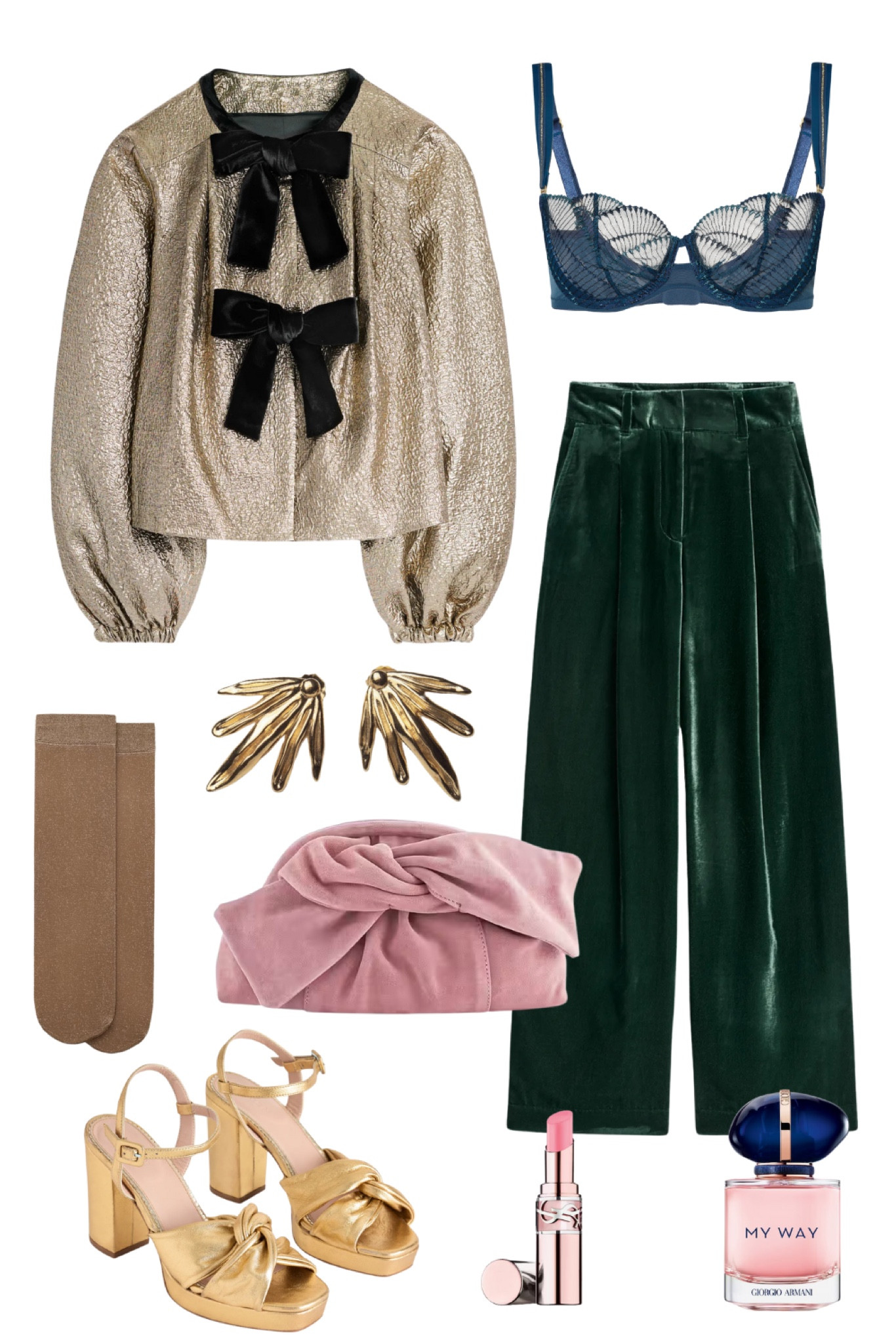 Glamour zu Weihnachten oder Silvester. #christmasoutfit #glamoutlook #samt #silvester #partyoutfit 

#LTKeurope #LTKdeutschland