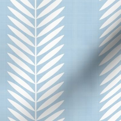 Half Scale Laurel Leaf Stripe in Custom Blue | Spoonflower