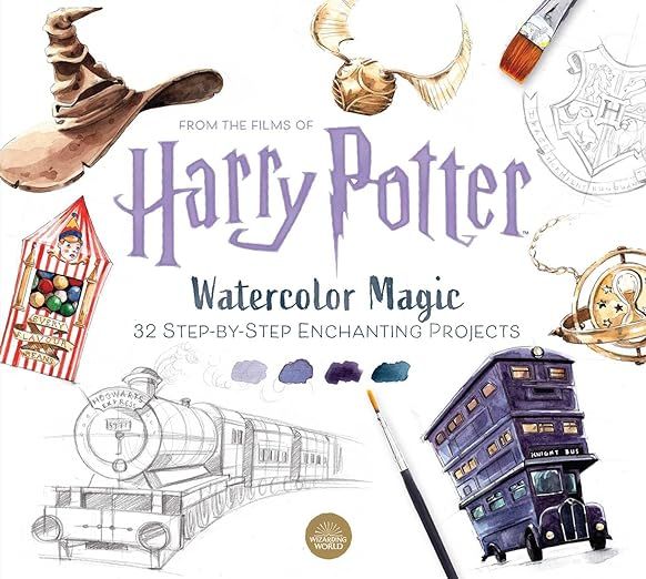Harry Potter Watercolor Magic: 32 Step-by-Step Enchanting Projects (Harry Potter Crafts, Gifts fo... | Amazon (US)