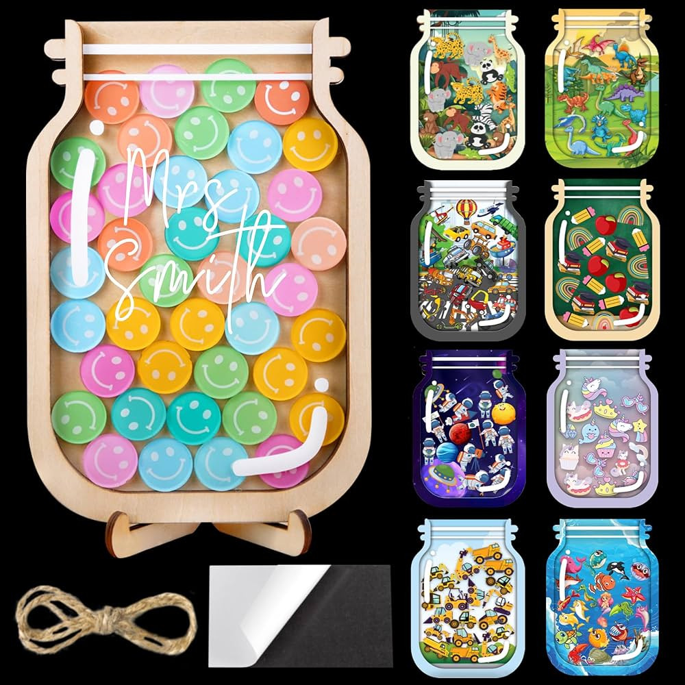 Personalized Full Token Magnetic Reward Jar for Kids Toddler Chart Positive Classroom Behavior Ma... | Amazon (US)