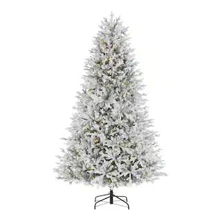 7.5 ft Kenwood Fraser Flocked Christmas Tree | The Home Depot