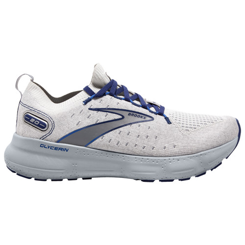 Brooks Mens Glycerin Stealthfit 20 - Shoes Oyster/Alloy/Blue Size 08.0 | Foot Locker (US)