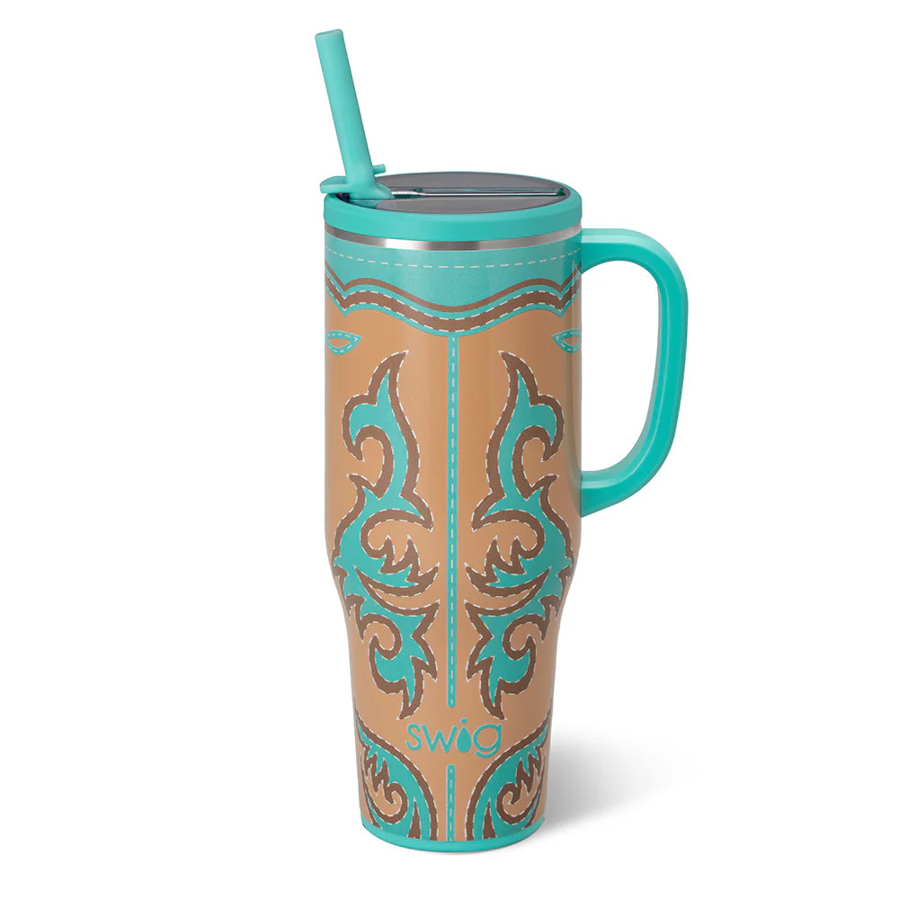 Boot Scootin' Turquoise Mega Mug 40oz | Swig Life