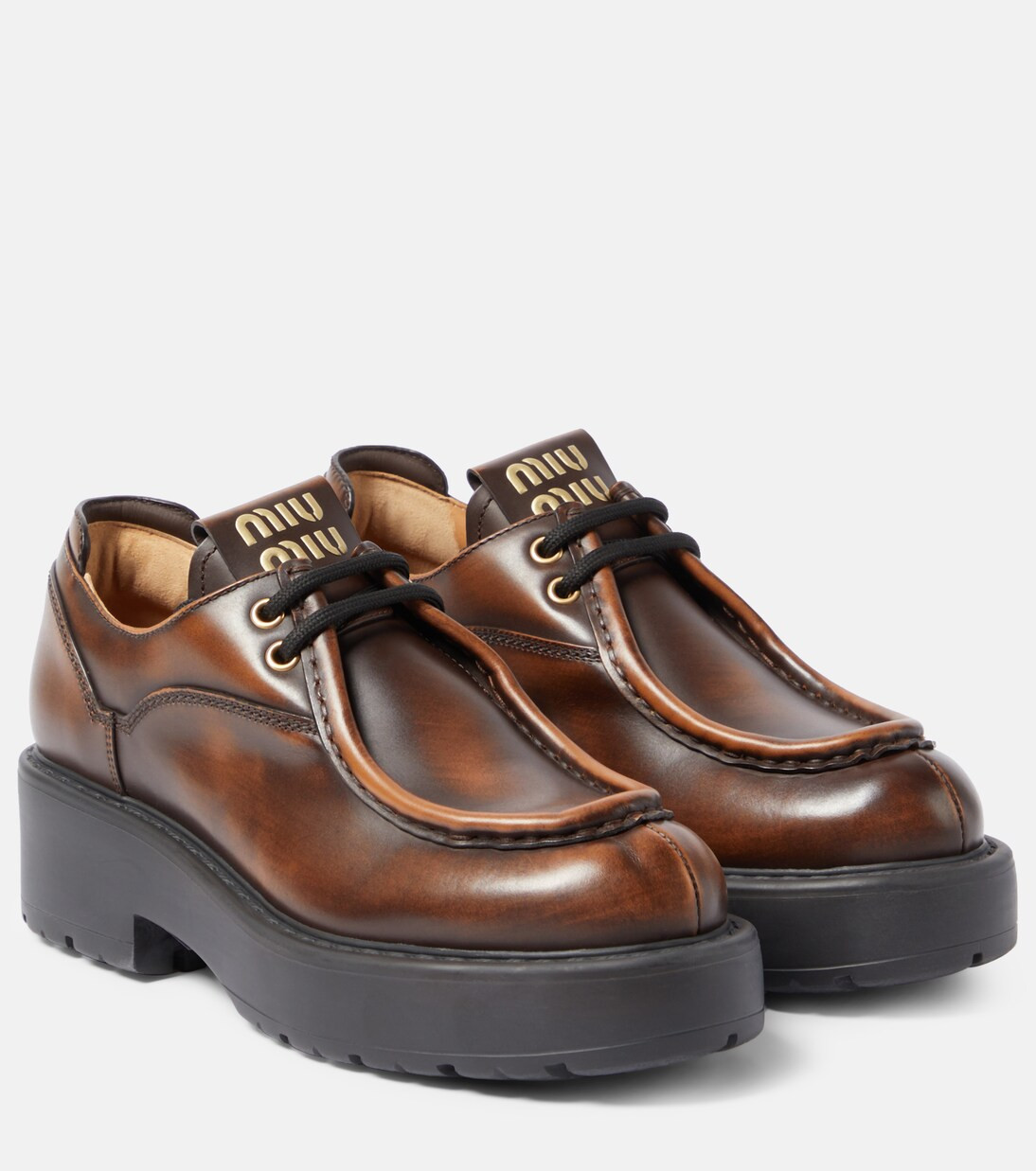 Leather platform brogues | Mytheresa (UK)