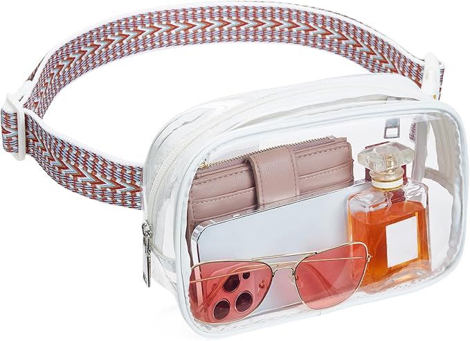 Telena Clear Fanny Pack Stadium Approved Clear Belt Bag Cross Body Bag for Women Men Transparent ... | Amazon (US)