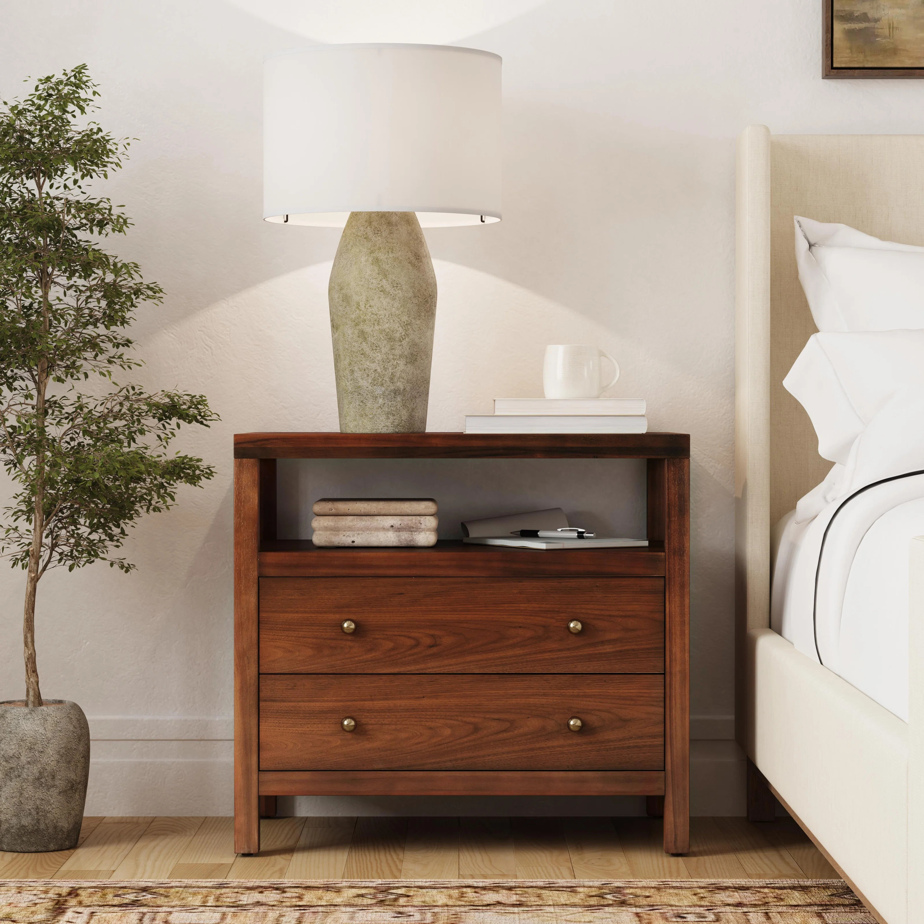 Celine 28" 2-Drawer Nightstand | Wayfair North America