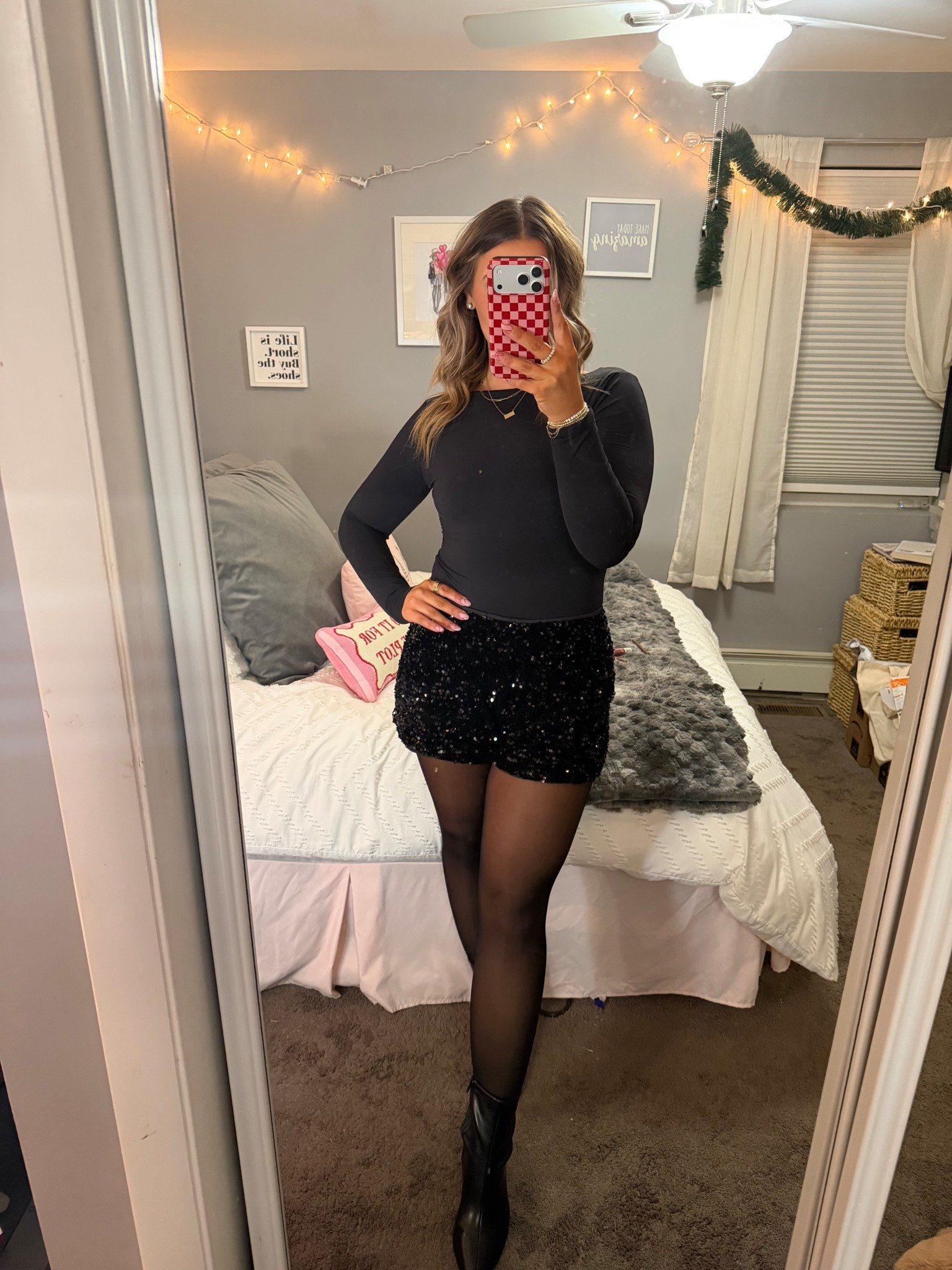 Holiday party season🖤 

#LTKFindsUnder50 #LTKSeasonal #LTKMidsize