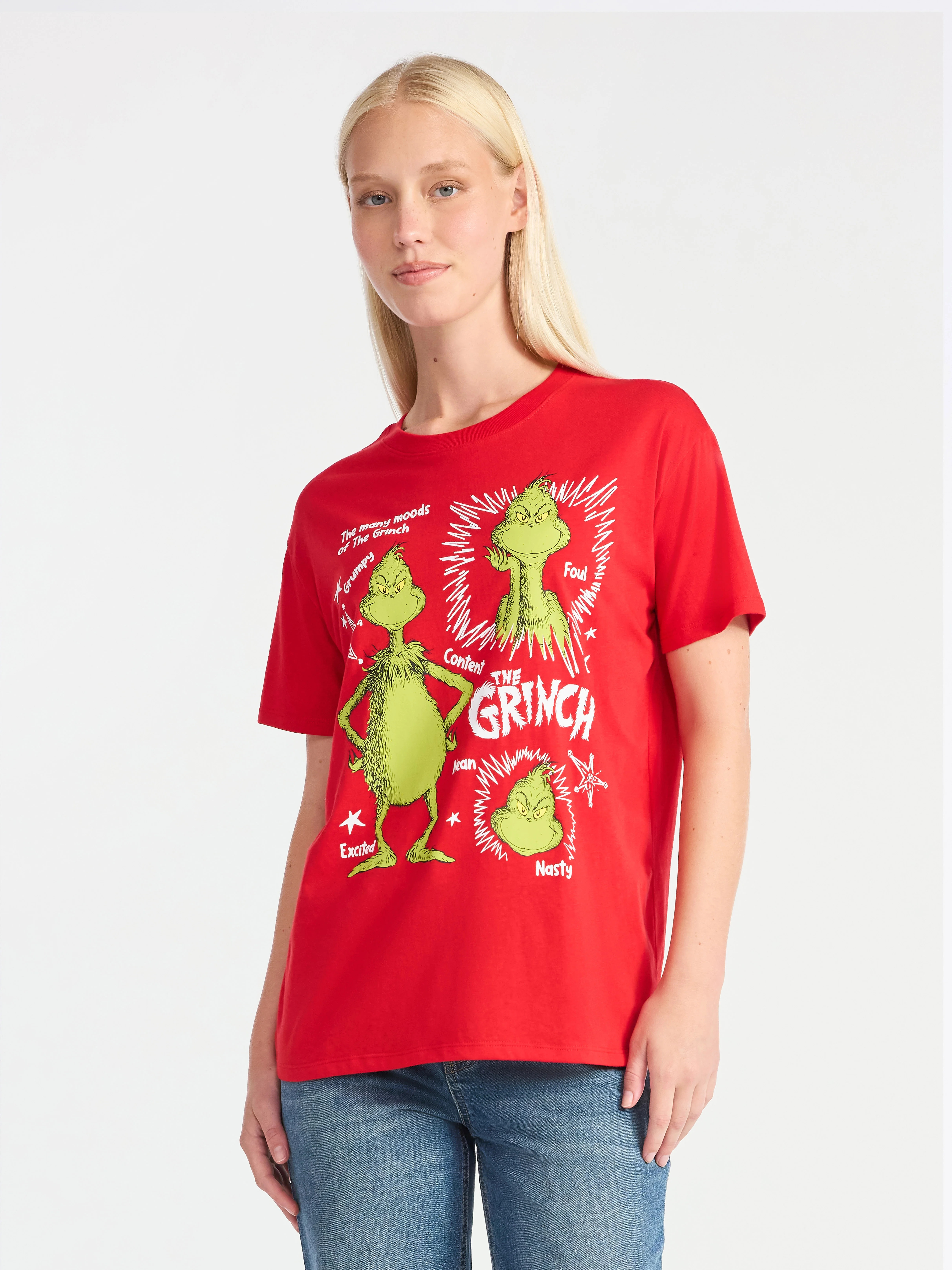 Dr. Seuss Grinch Women's Graphic Tee with Short Sleeves, Sizes XXS-XXL | Walmart (US)