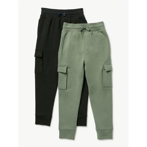 Free Assembly Boys Joggers with Cargo Pockets, 2-Pack, Sizes 4-18 | Walmart (US)