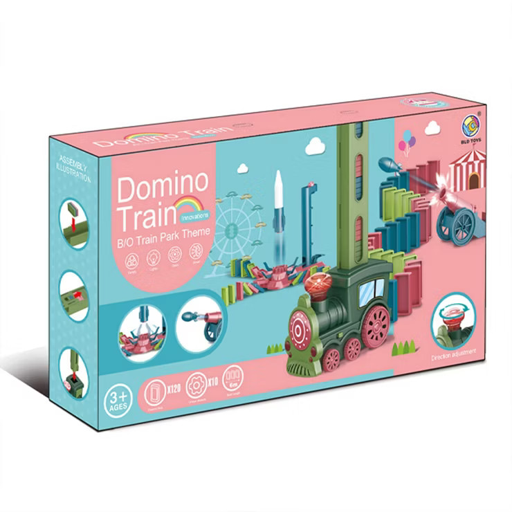 Ready! Set! Play! Link Domino Train Park Set with Lights and Sound Auto Domino Place Setter For K... | Target