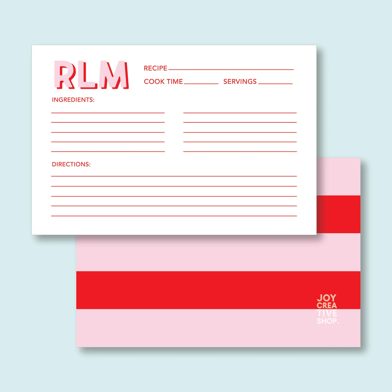 Modern Classics Monogram Recipe Cards, Personalized Gift, Custom Recipe Cards, Hostess Gift, Holi... | Etsy (US)