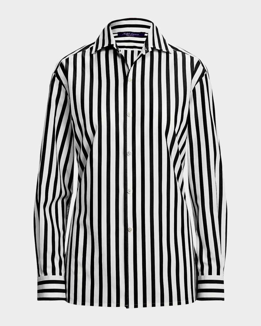 Ralph Lauren Collection Capri Stripe Button-Down Shirt | Neiman Marcus