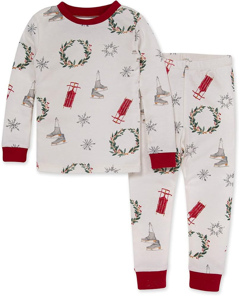 Burt's Bees Baby Baby Girls' Pajamas, Tee and Pant 2-Piece Pj Set, 100% Organic Cotton | Amazon (US)