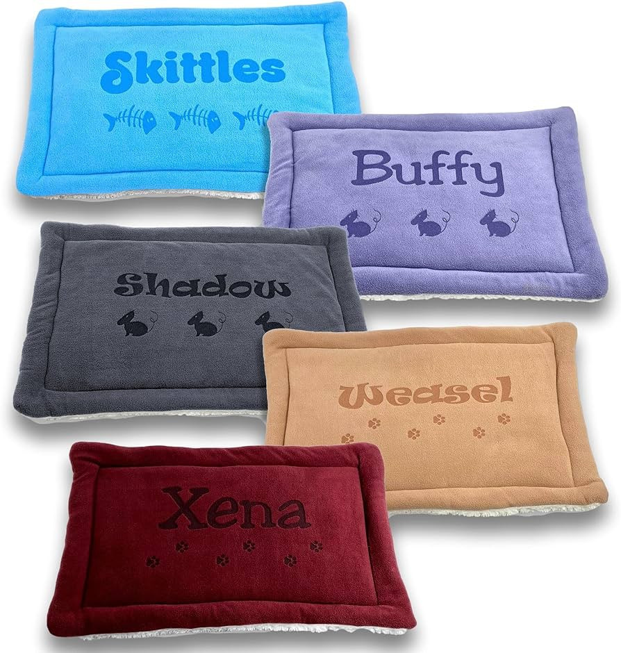 Custom Catch Personalized Cat Bed - Window Perch Nap Pad, Kitty Sleeping Mat | Amazon (US)