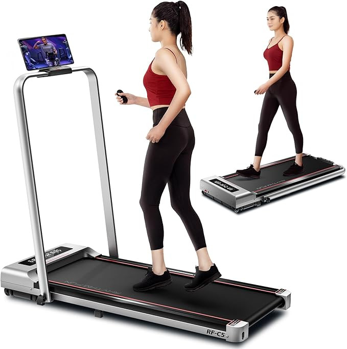 RHYTHM FUN Foldable Treadmill, 300 lb Capacity Walking Pad 2.5HP Treadmill Under Desk, Portable T... | Amazon (US)